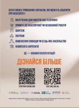 «Тобі це знайомо?»: основні ознаки торгівлі людьми та куди звертатися по допомогу