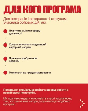 Стартував набір на Veterans Career Boost — програму професійного перезавантаження для ветеранів і ветеранок