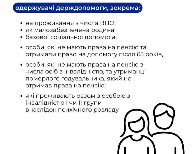 Вразливі категорії українців отримають одноразову державну доплату у квітні 2026 року