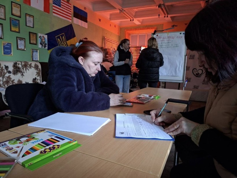 У Центрі підтримки ВПО «Мирне серце Донеччини» провели заняття з ментального та психологічного розвантаження
