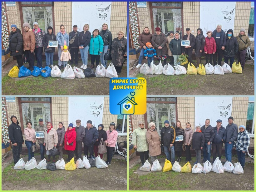 23 квітня відбулася чергова видача гуманітарної допомоги для ВПО в "Мирному серці Донеччини"