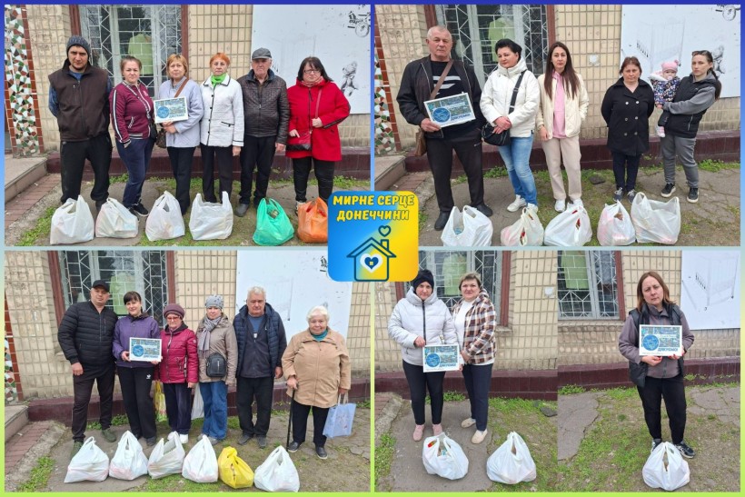 Організовано видачу продуктових наборів у Центрі підтримки ВПО "Мирне серце Донеччини"