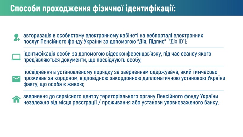 Особливості проходження ідентифікації у 2026 році одержувачами пенсійних та страхових виплат