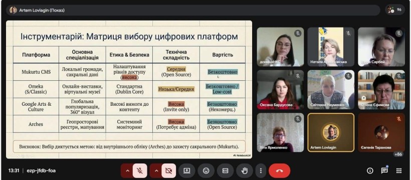 Відбувся обласний онлайн-тренінг «Інтеграція НКС у медіапростір: створення відеороликів та сторітелінг. Новий формат популяризації НКС»