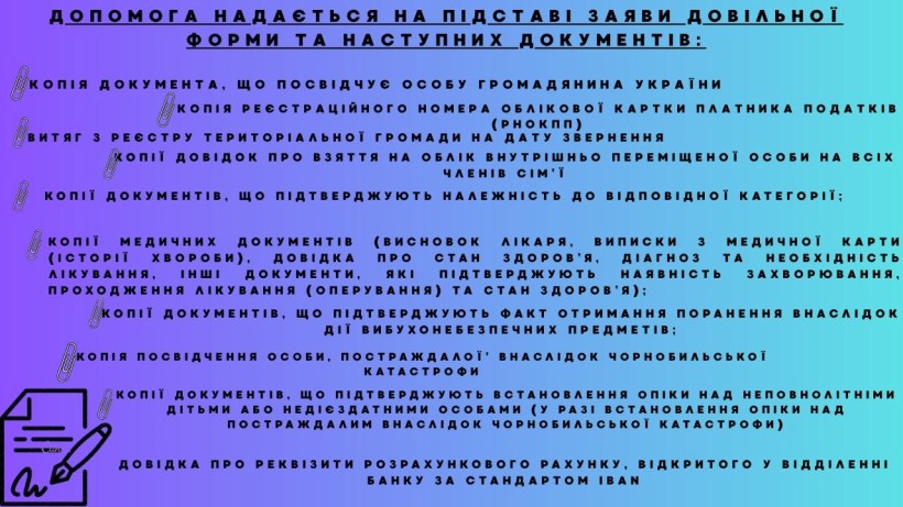 Триває прийом заяв на отримання матеріальної допомоги для окремих категорій мешканців Мирненської громади