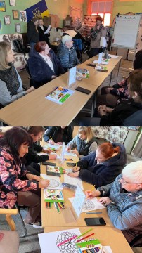 В Центрі підтримки ВПО «Мирне серце Донеччини» провели заняття з ментального та психологічного розвантаження