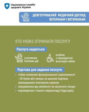 Довготривалий медичний догляд для захисників і захисниць