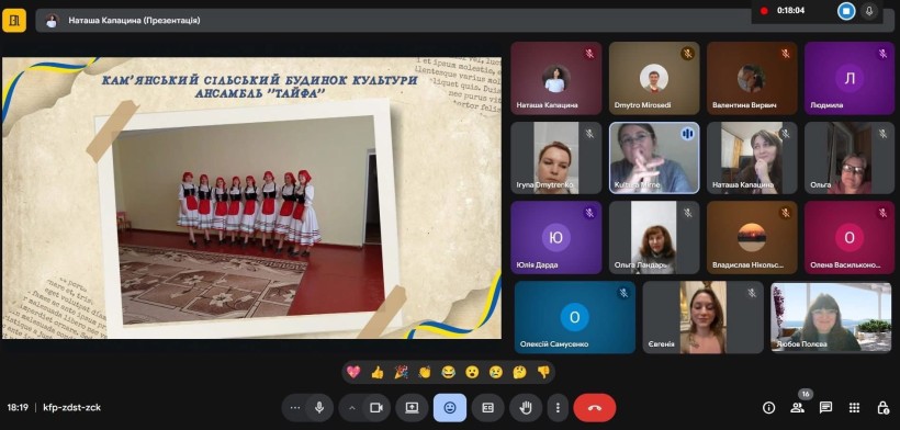 Відбулася онлайн-зустріч розмовного клубу «Я з України» на тему: «Культурна Україна очима Мирненської громади»